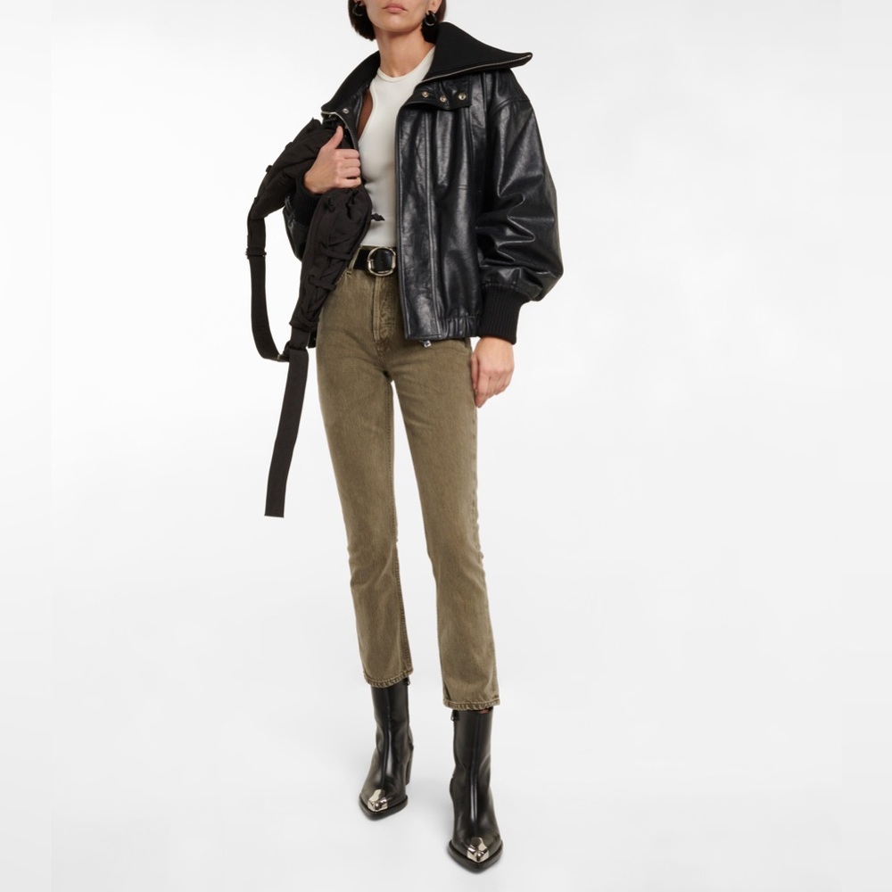 Citizens Humanity Jolene High Rise Slim Straight Jean Storm Brown Tan Taupe 27